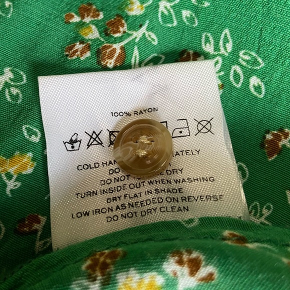 FAITHFULL The Brand Margot Cap Estel Ditsy Floral Dress Sz M 6 Kelly Green - Picture 6 of 11